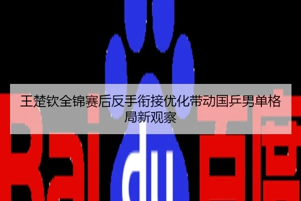 王楚钦全锦赛后反手衔接优化带动国乒男单格局新观察